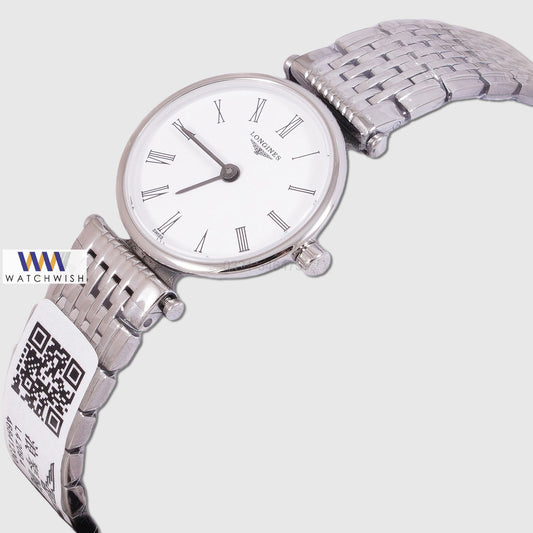 Latest Collection Silver With White Dial Chain Ladies Watch