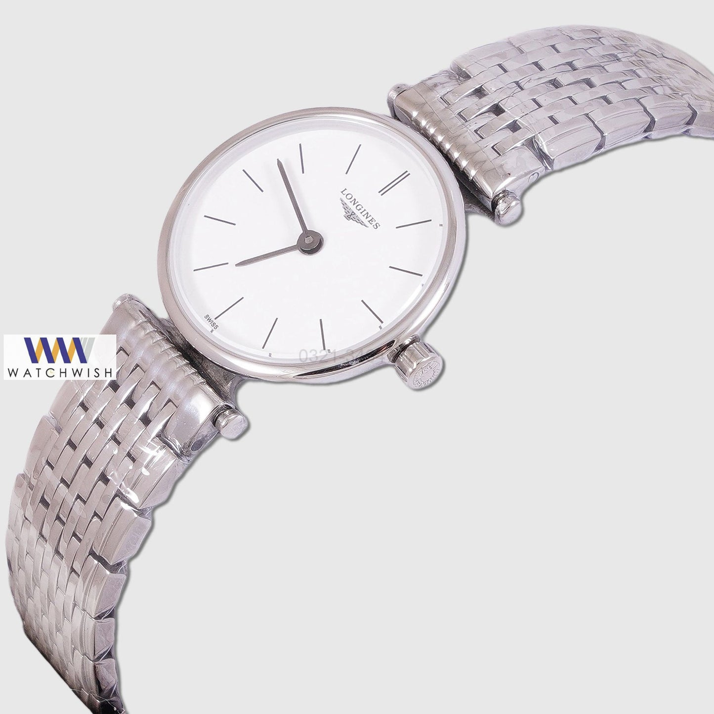 Latest Collection Silver With White Dial Chain Ladies Watch