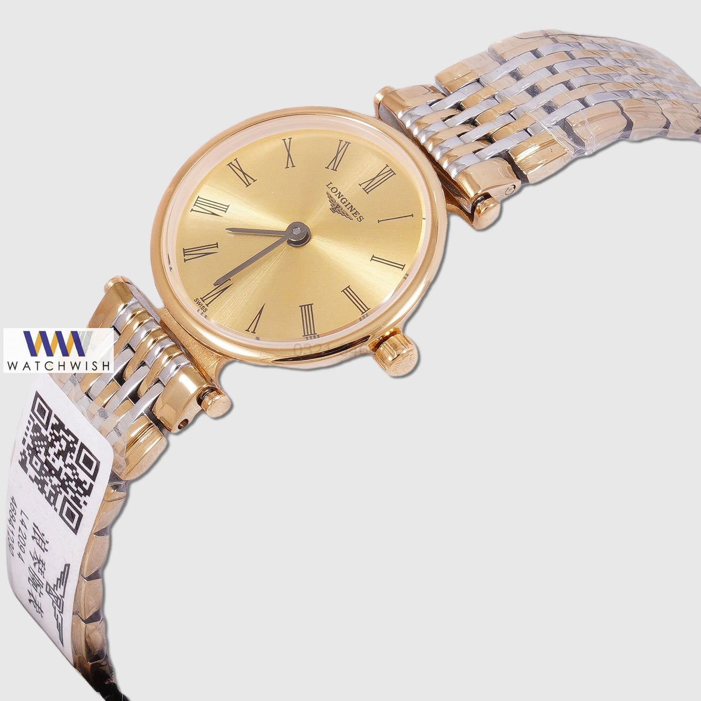 Latest Collection Two Tone Yellow Gold With Dial Chain Ladies Watch