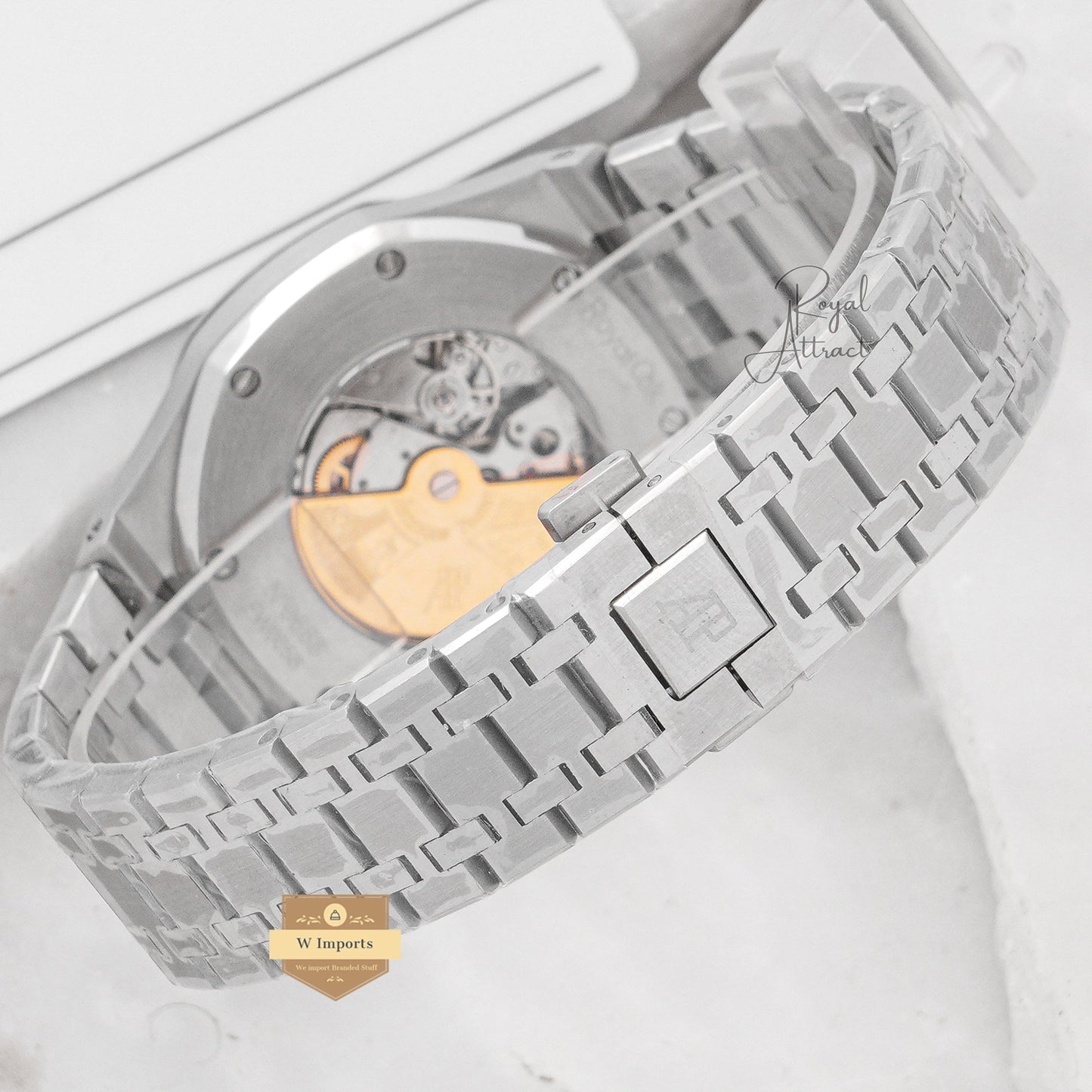 Latest Collection Premium Silver With Green Dial Chain Watch For Men