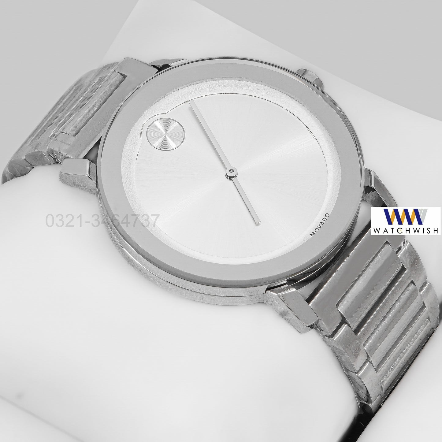 Latest Collection All Silver With Dial Chain Watch