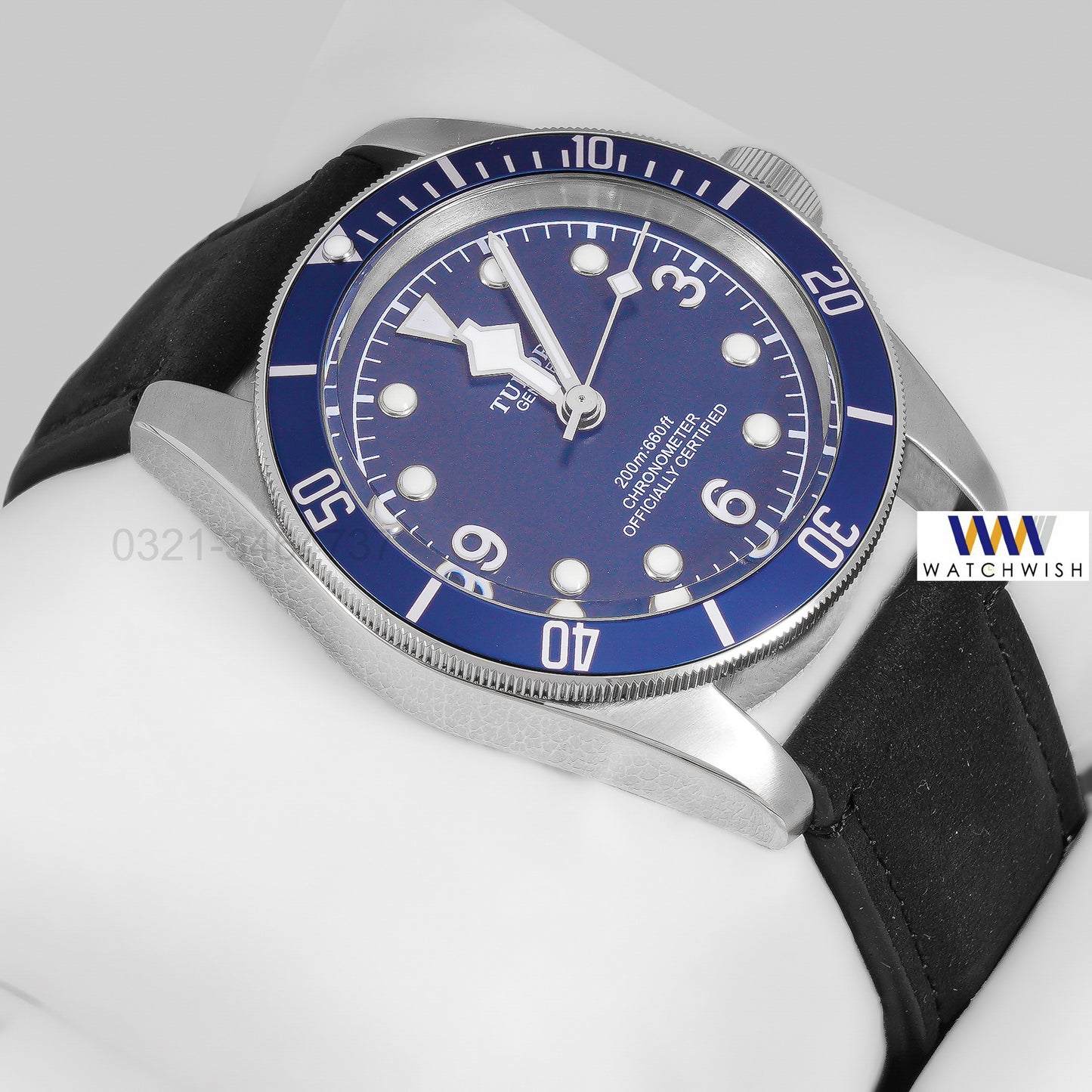 Latest Collection Silver Case With Blue Dial & Bezel Automatic Watch