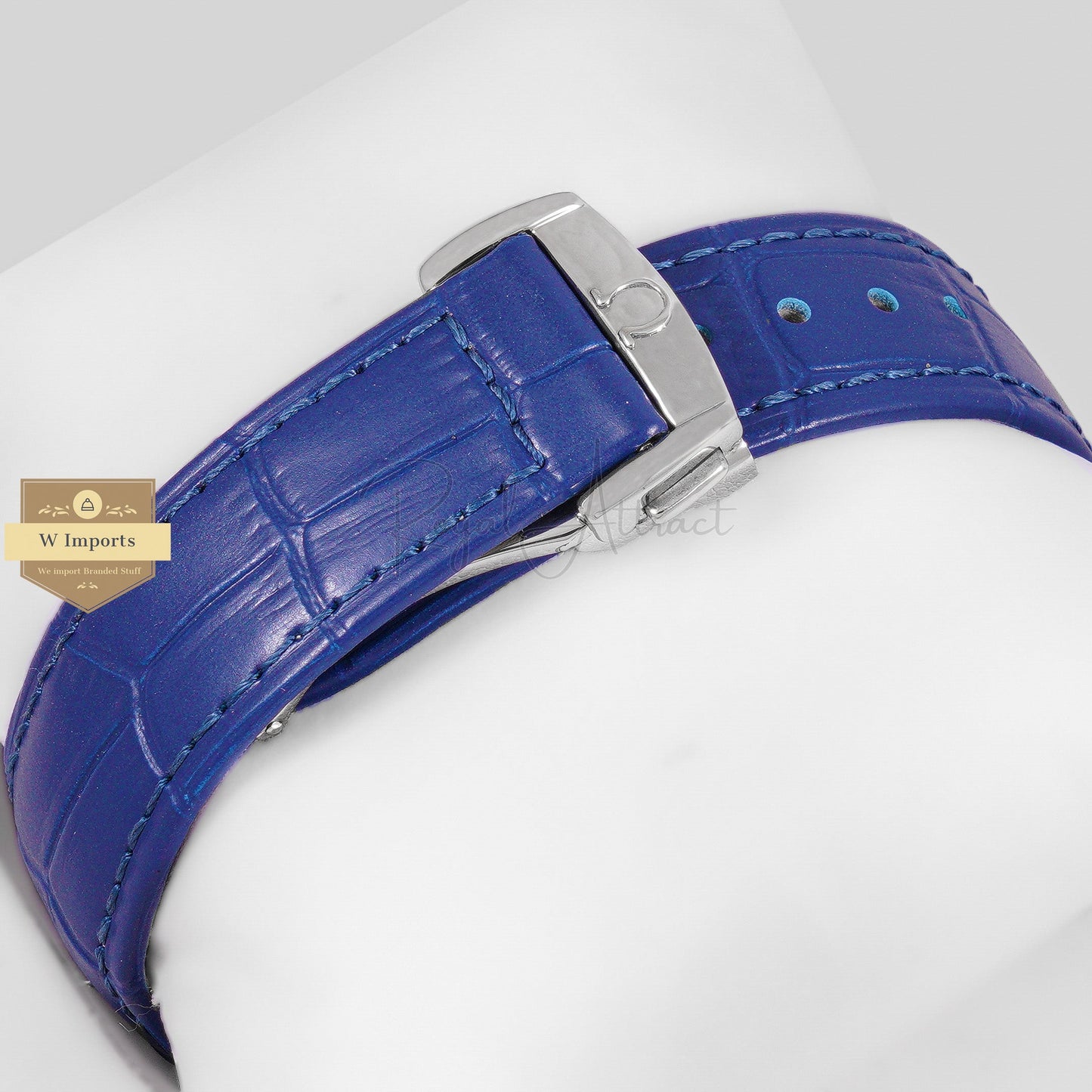 LATEST COLLECTION SILVER WITH WHITE DIAL AND BLUE LEATHER STRAP