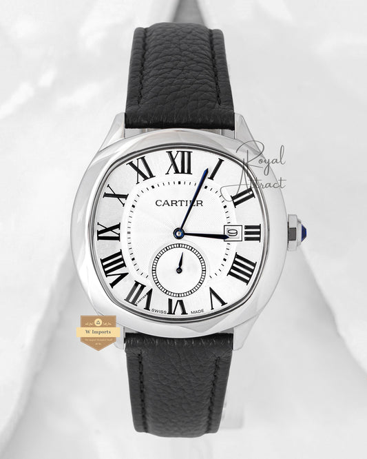 New Collection Silver Case With White Dial Leather Strap Automatic Watch For Men