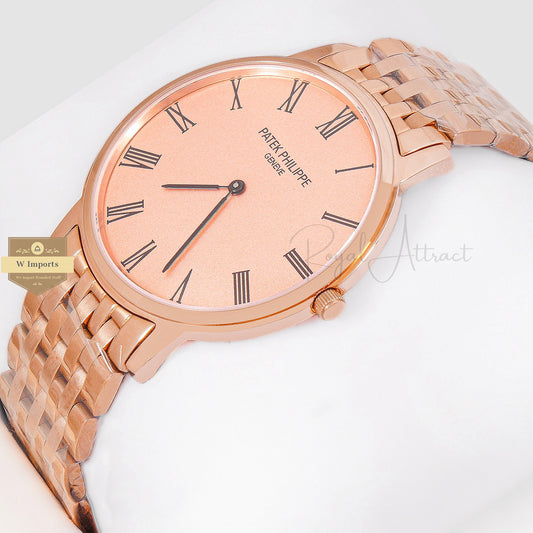 Latest Collection All Rose Gold With Dial Chain Watch