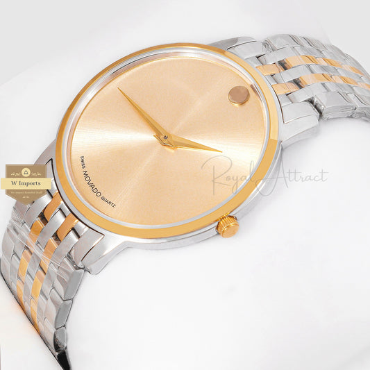Latest Collection Two Tone Yellow Gold With Dial chain watch