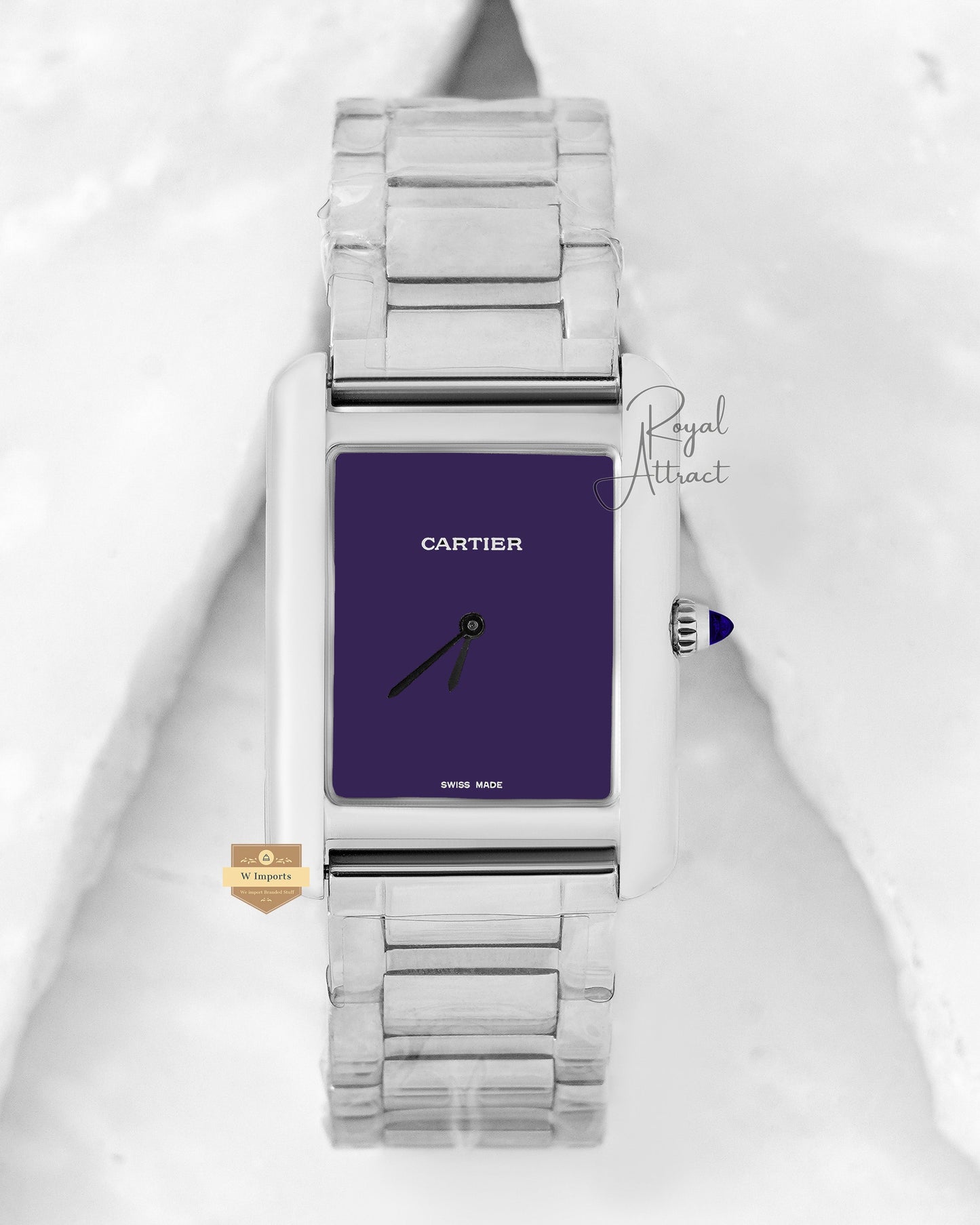 Latest Collection Silver With Blue Dial Chain Watch