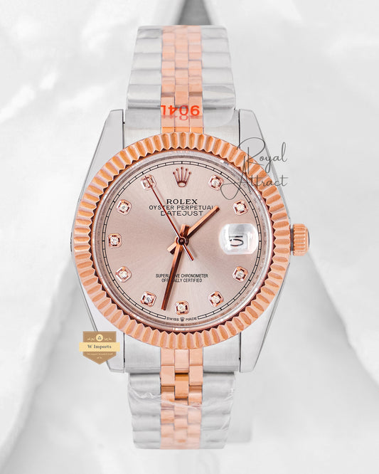 Latest Collection 41  Two Tone Rose Gold With Sundust Dial Automatic Watch Zr Factory
