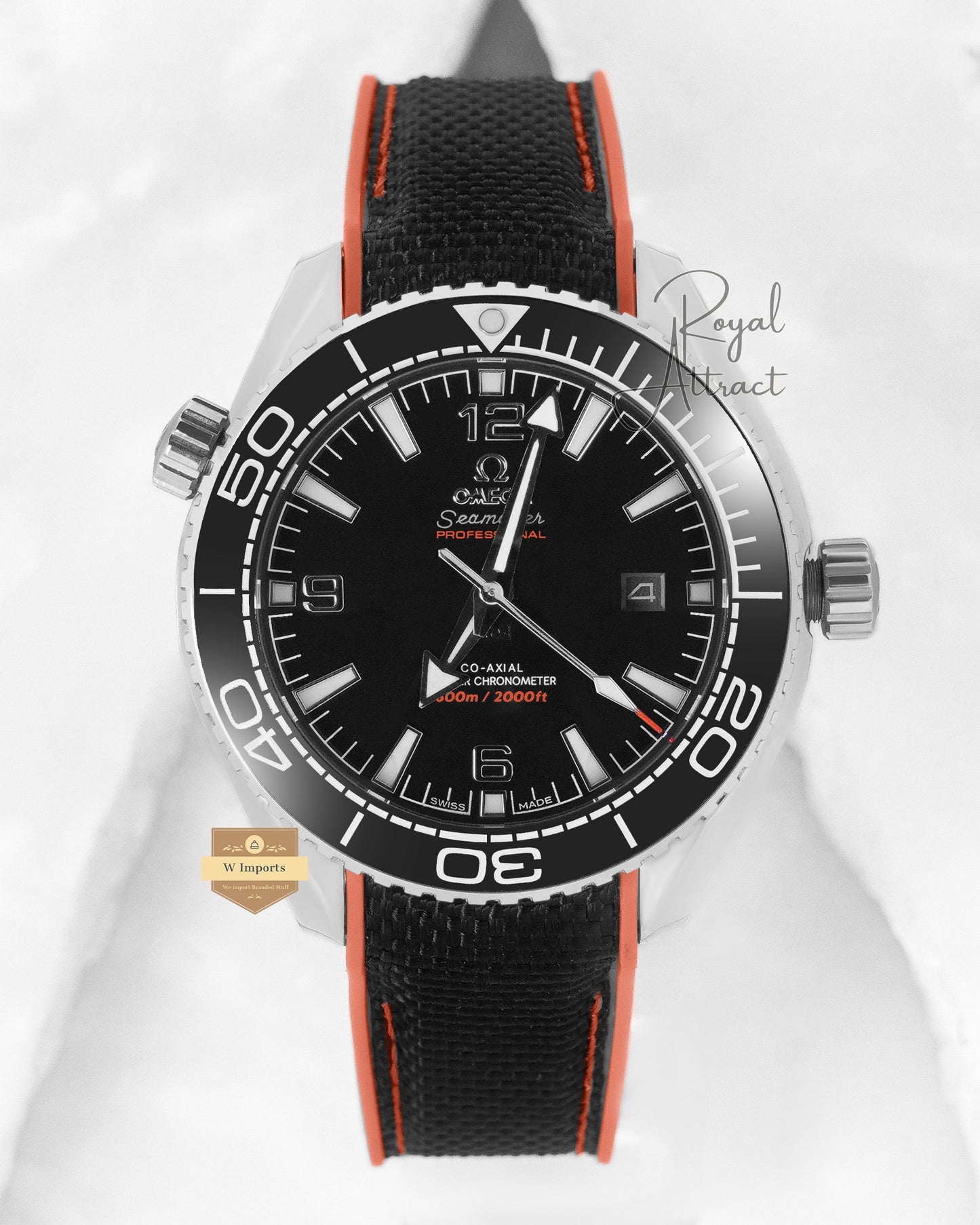 Latest Collection Silver Case With Black Dial & Pvc Strap