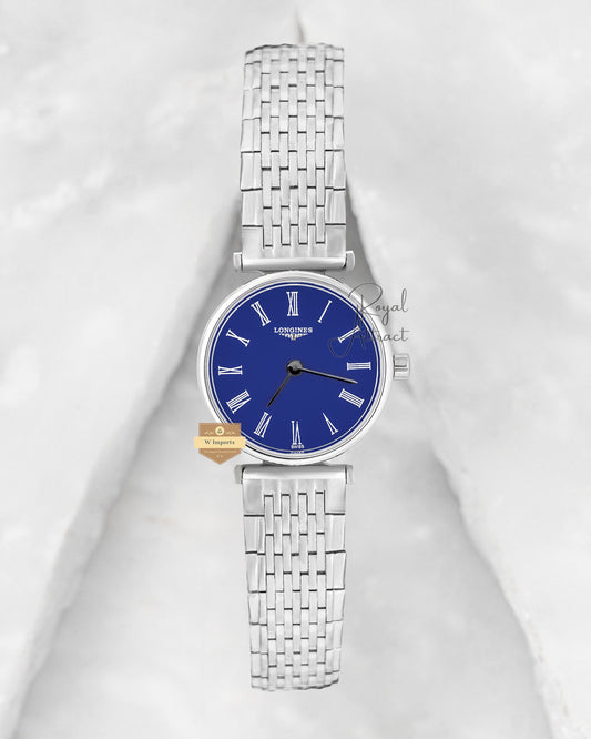 Latest Collection Silver With Blue Dial Chain Ladies Watch