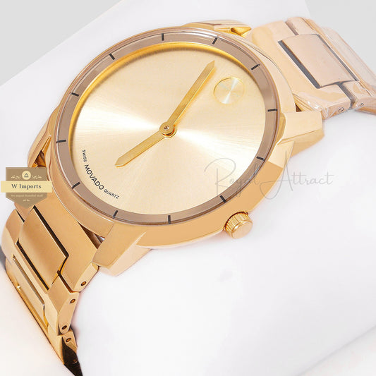 LATEST COLLECTION ALL YELLOW GOLD WITH DIAL CHAIN WATCH