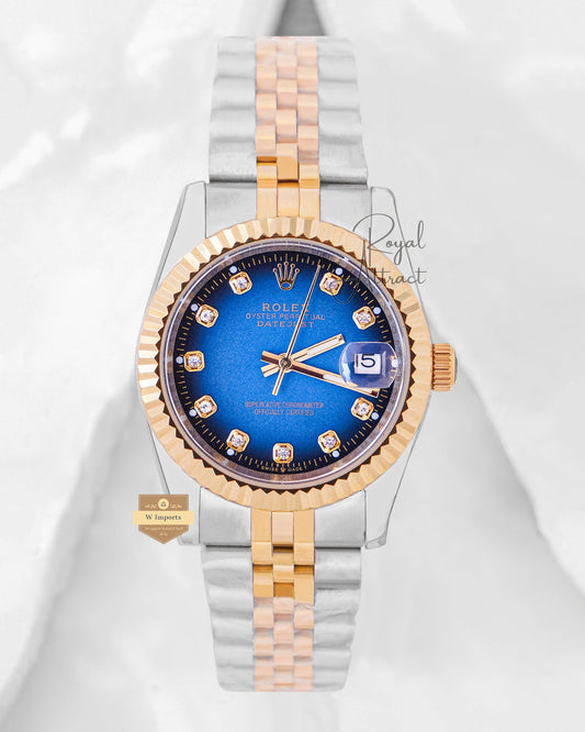 Latest Collection 36 Two Tone Yellow Gold With Blue Dial Automatic Watch Zr Factory