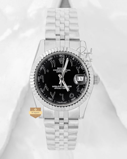 Latest Collection 36 Silver With Black Dial Arabic Index Automatic Watch Zr Factory