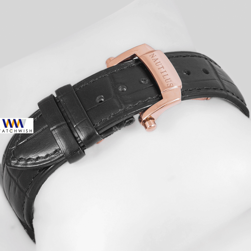 Latest Collection Rose Gold Case With Gray Dial & Leather Strap