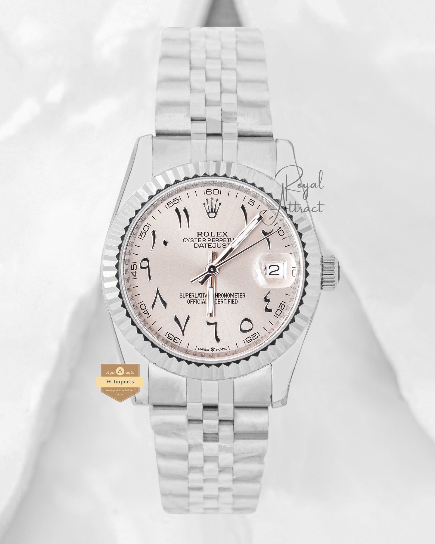 Latest Collection 36 Silver With Gray Dial Arabic Index Automatic Watch Zr Factory