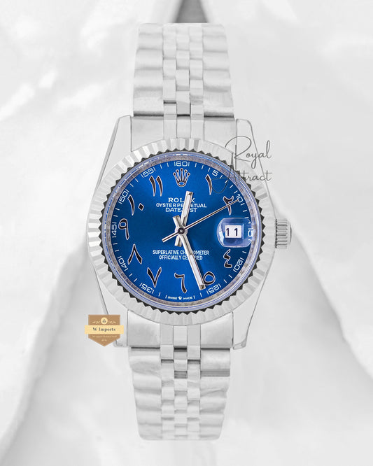 Latest Collection 36 Silver With Blue Dial Arabic Index Automatic Watch Zr Factory