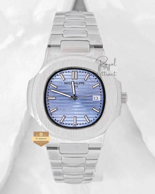 Latest Collection Silver With Blue Dial Automatic Watch