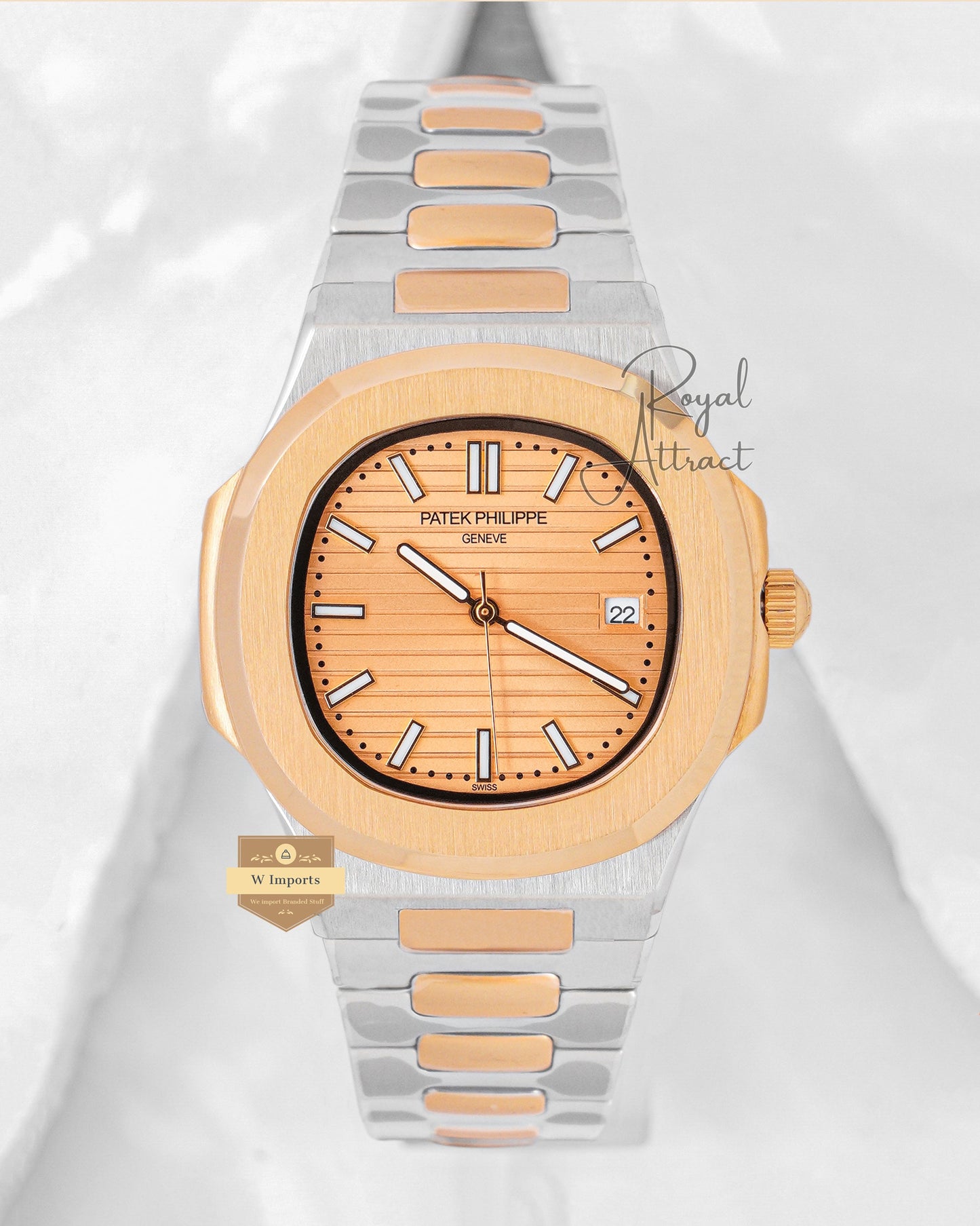Latest Collection Two Tone Yellow Gold With Dial Automatic Watch