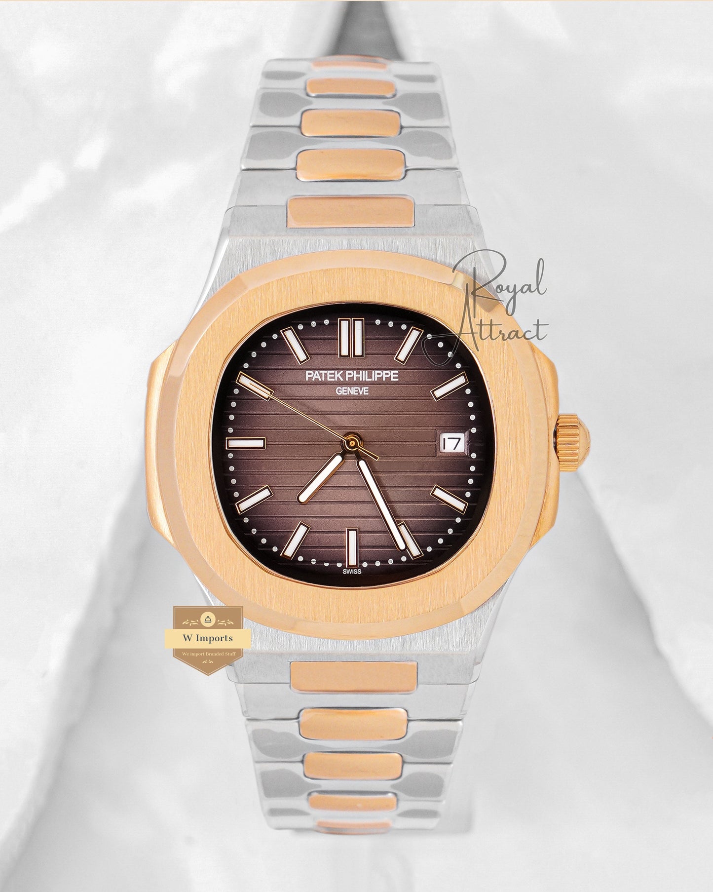 Latest Collection Two Tone Yellow Gold With Gray Dial Automatic Watch