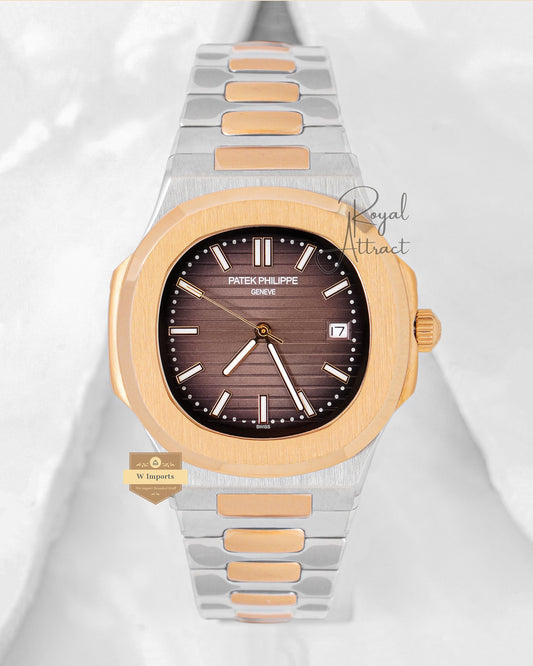 Latest Collection Two Tone Yellow Gold With Gray Dial Automatic Watch