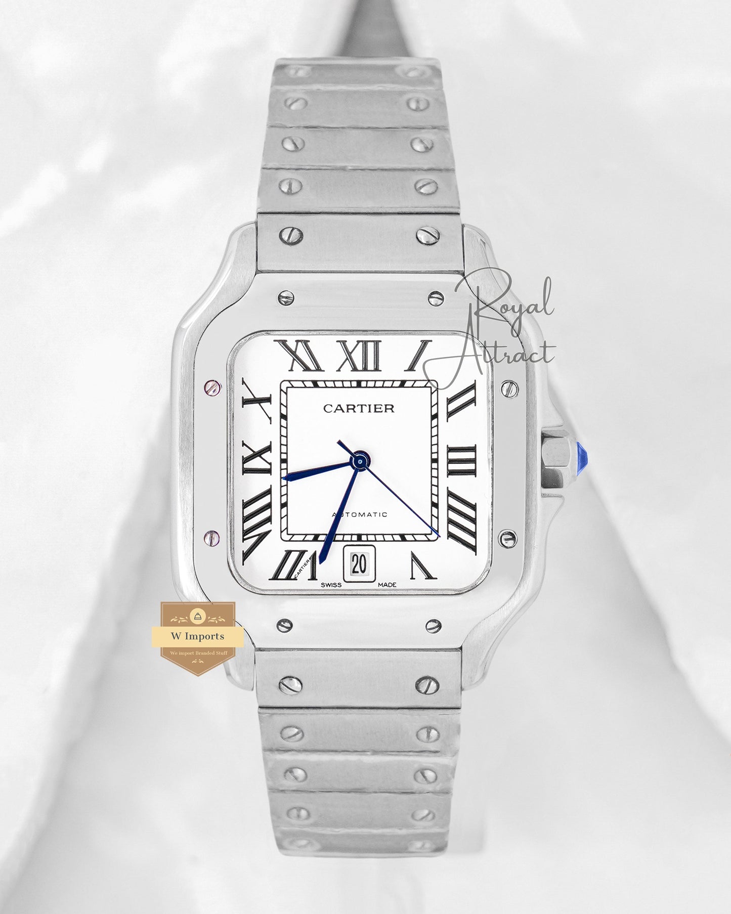 Latest Collection Silver With White Dial Automatic Watch For Men