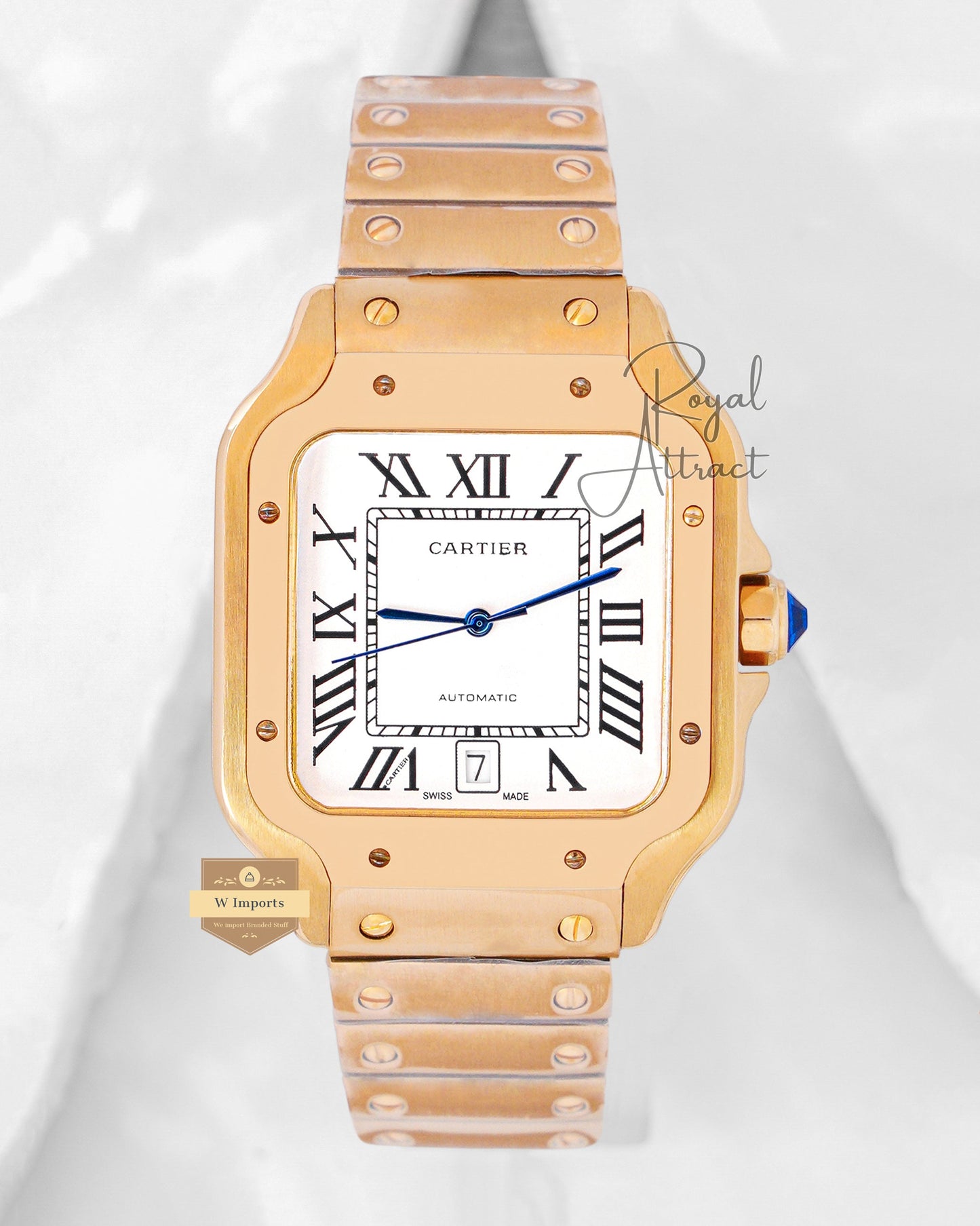 Latest Collection Yellow Gold With White Dial Automatic Watch