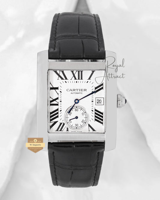 New Collection M Caliber Silver Case With White Dial Crocodile Leather Strap Automatic Watch For Men