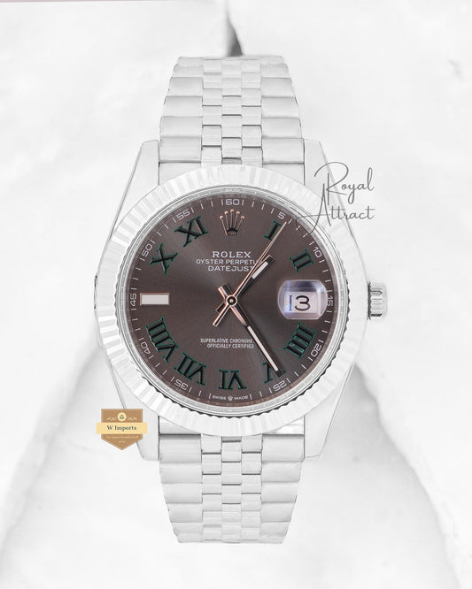 New Collection 40mm Silver With Gray Dial Roman Figure V3 Made