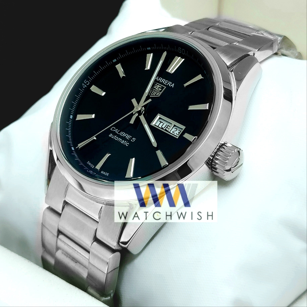 New Collection Silver With Black Dial Automatic Watch