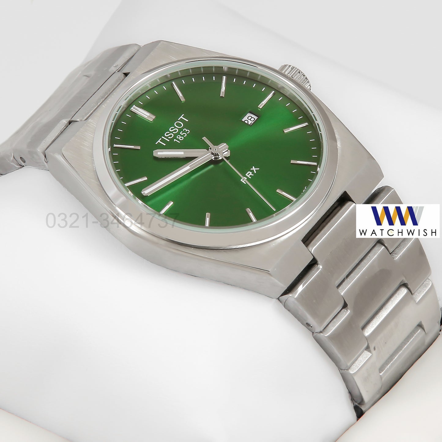 Latest Collection PRX All Silver With Green Dial Watch