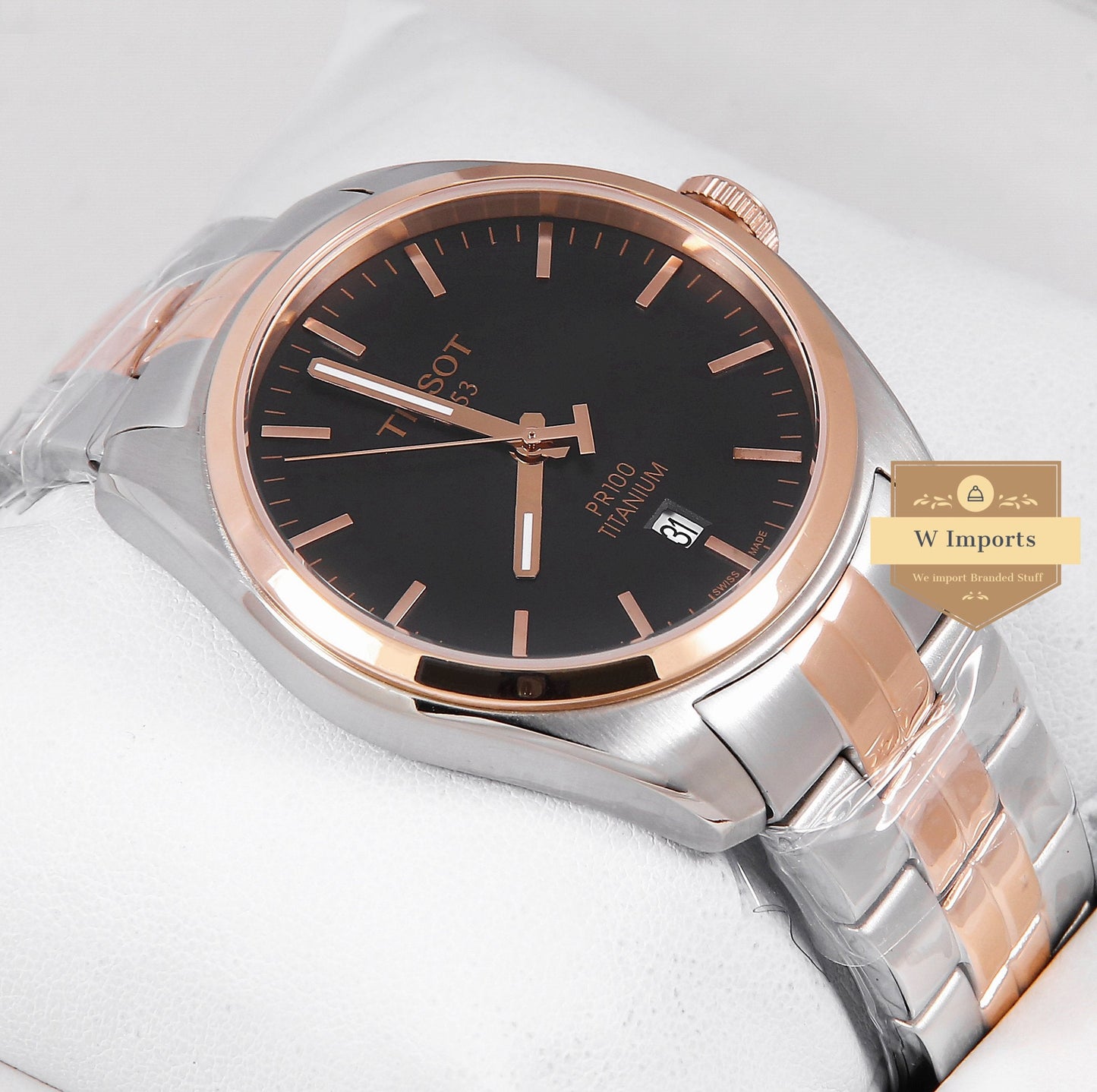 Latest Collection PR100 Titanium Two Tone Rose Gold With Black Dial