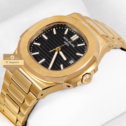 Latest Collection Yellow Gold With Black Dial Automatic Watch