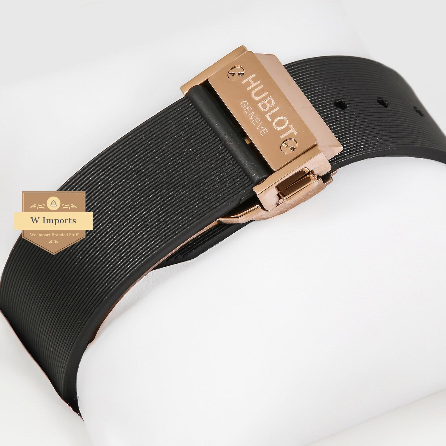 Latest Collection Chronograph Rose Gold Case With Brown Skeleton Dial & Black Rubber Strap