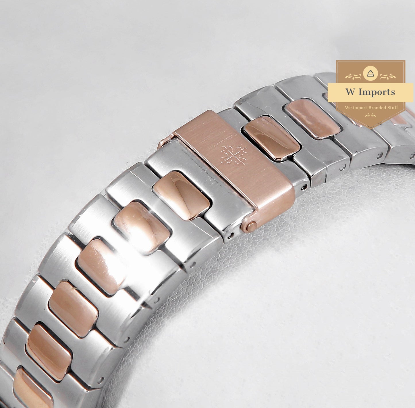 Latest Collection Two Tone Rose Gold With White Dial Automatic Watch