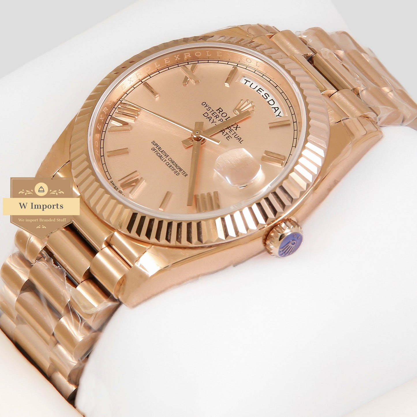 Latest Collection 40 All Rose Gold With & Roman Numerals Automatic Watch EW Made