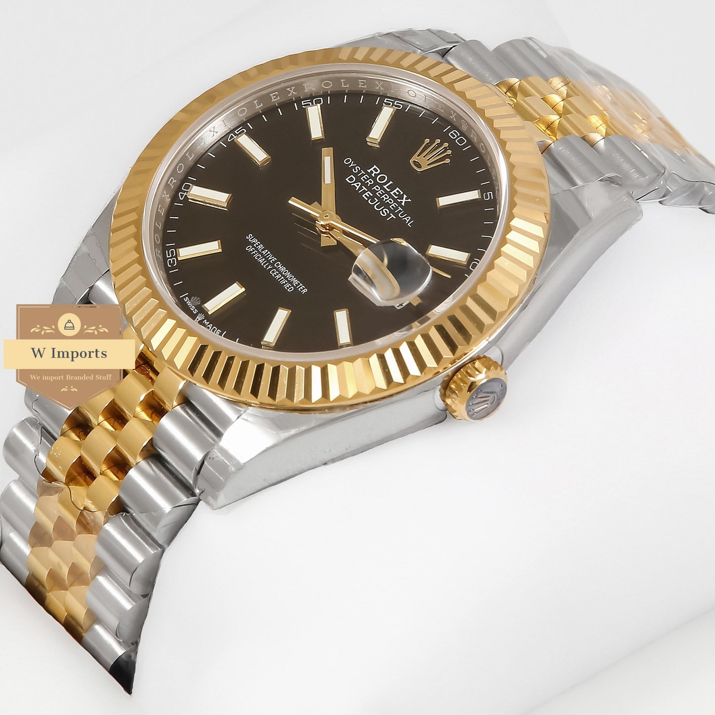 Latest Collection 41 Two Tone Yellow Gold With Black Dial Automatic Watch EW Made