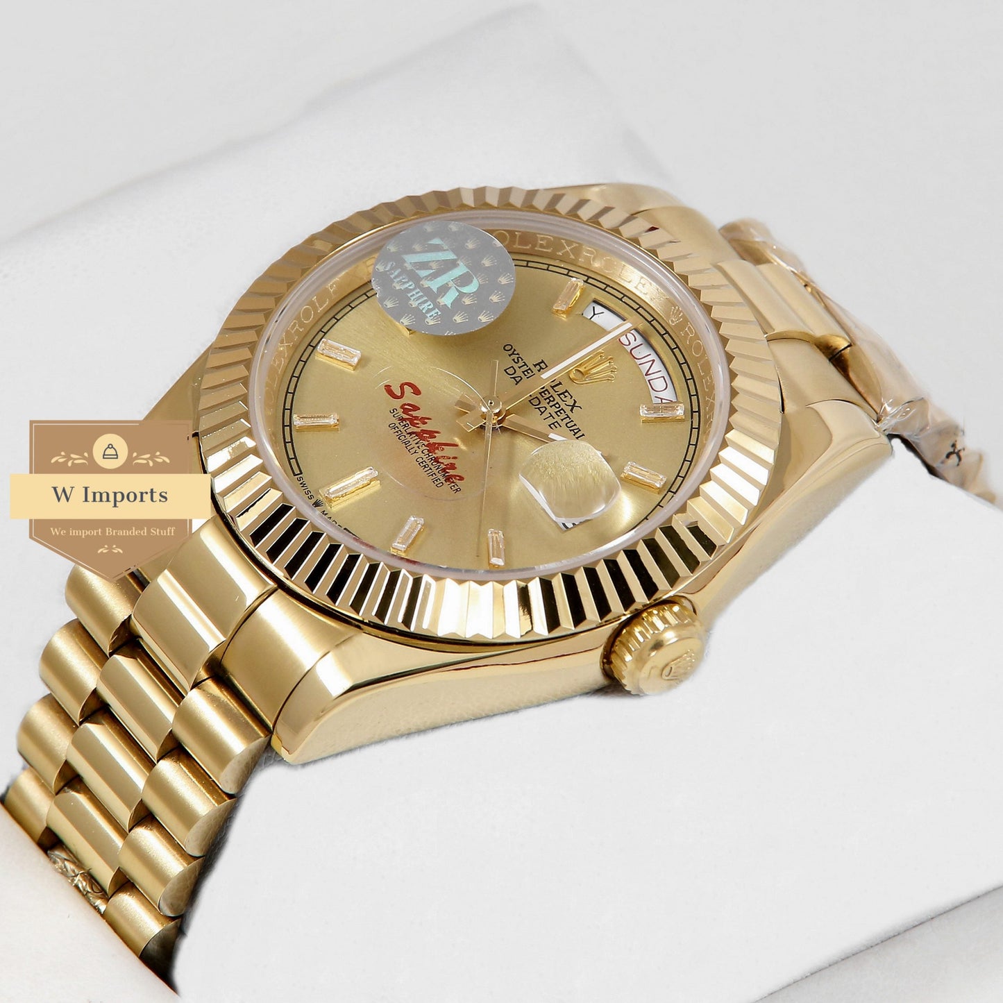 Latest Collection 40 All Yellow Gold With Fluted Bezel Automatic Watch ZR Factory