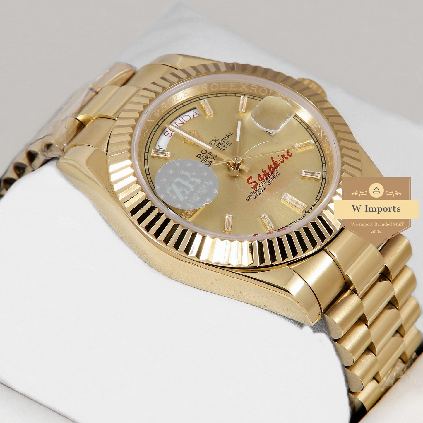 Latest Collection 40 All Yellow Gold With Fluted Bezel Automatic Watch ZR Factory