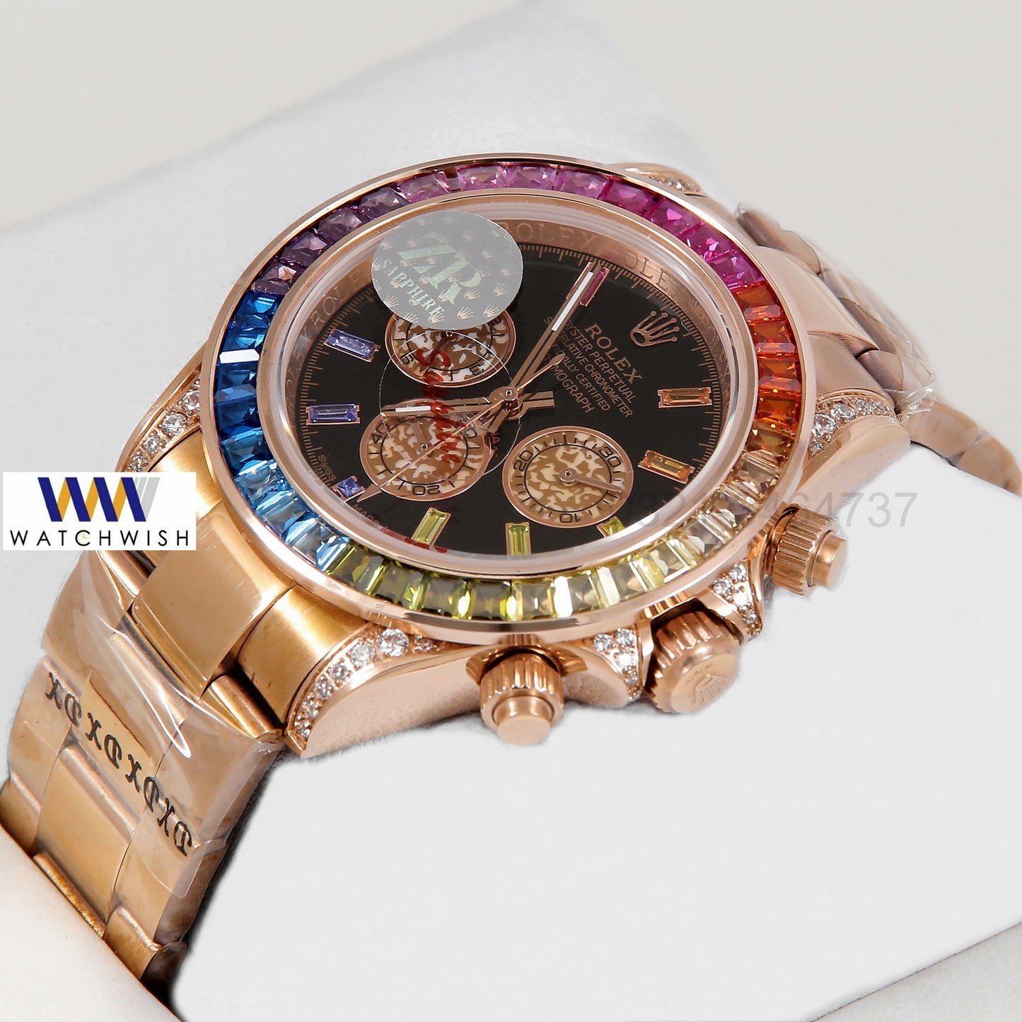 New Collection Chronograph 40 Rainbow Edition Rose Gold With Black Dial ZR Factory