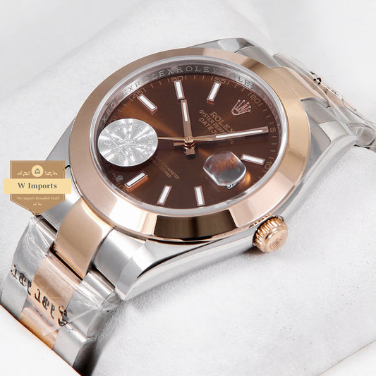 Latest Collection 36 Two Tone Rose Gold With Brown Dial ZR Factory