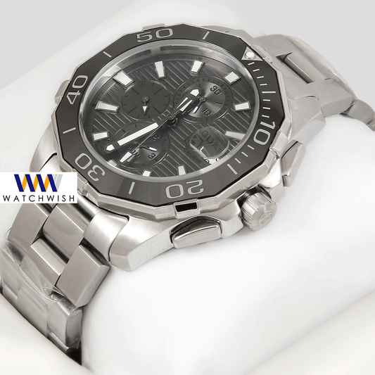Latest Collection Chronograph Silver With Black Dial