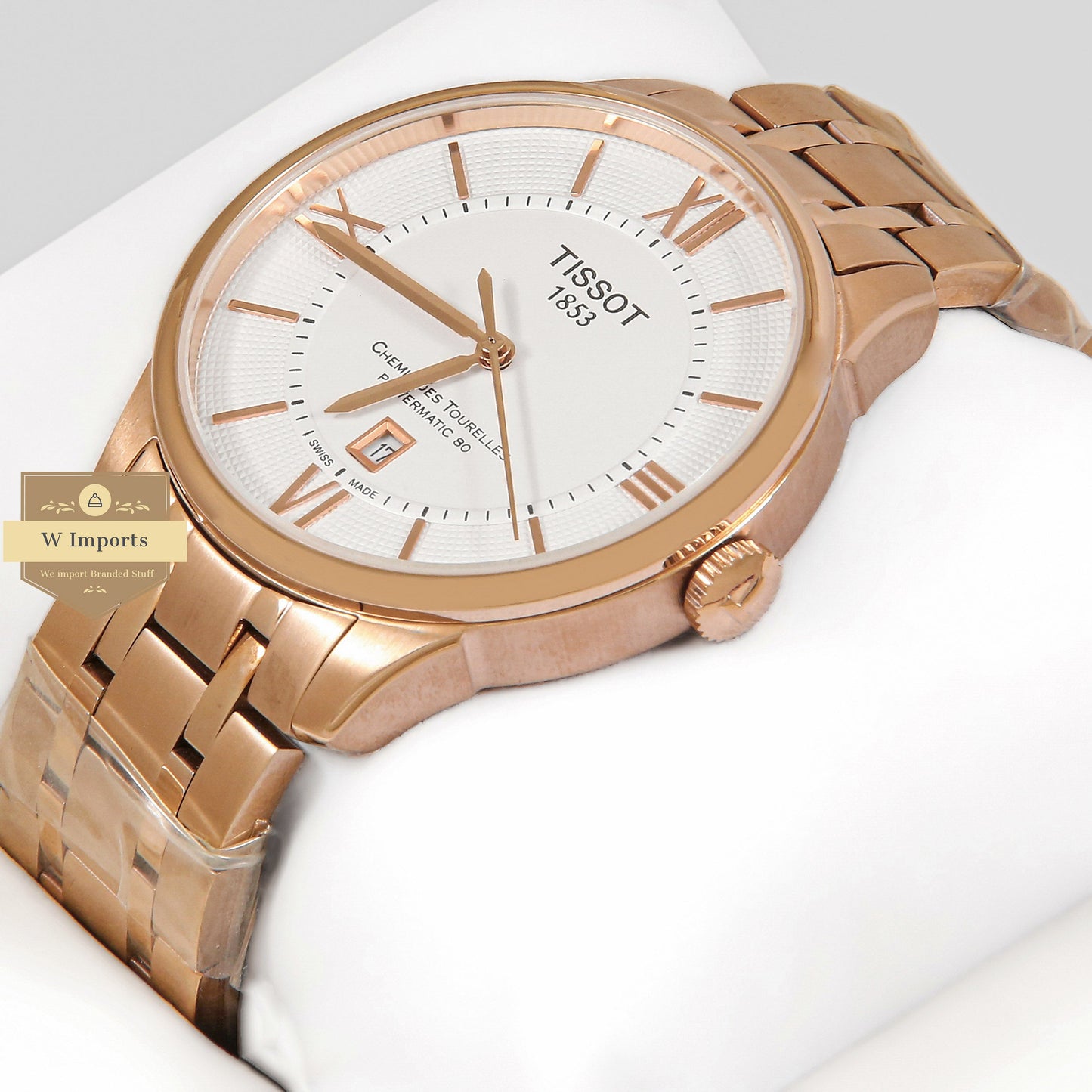Latest Tourelles Collection 80 Rose Gold With White Dial