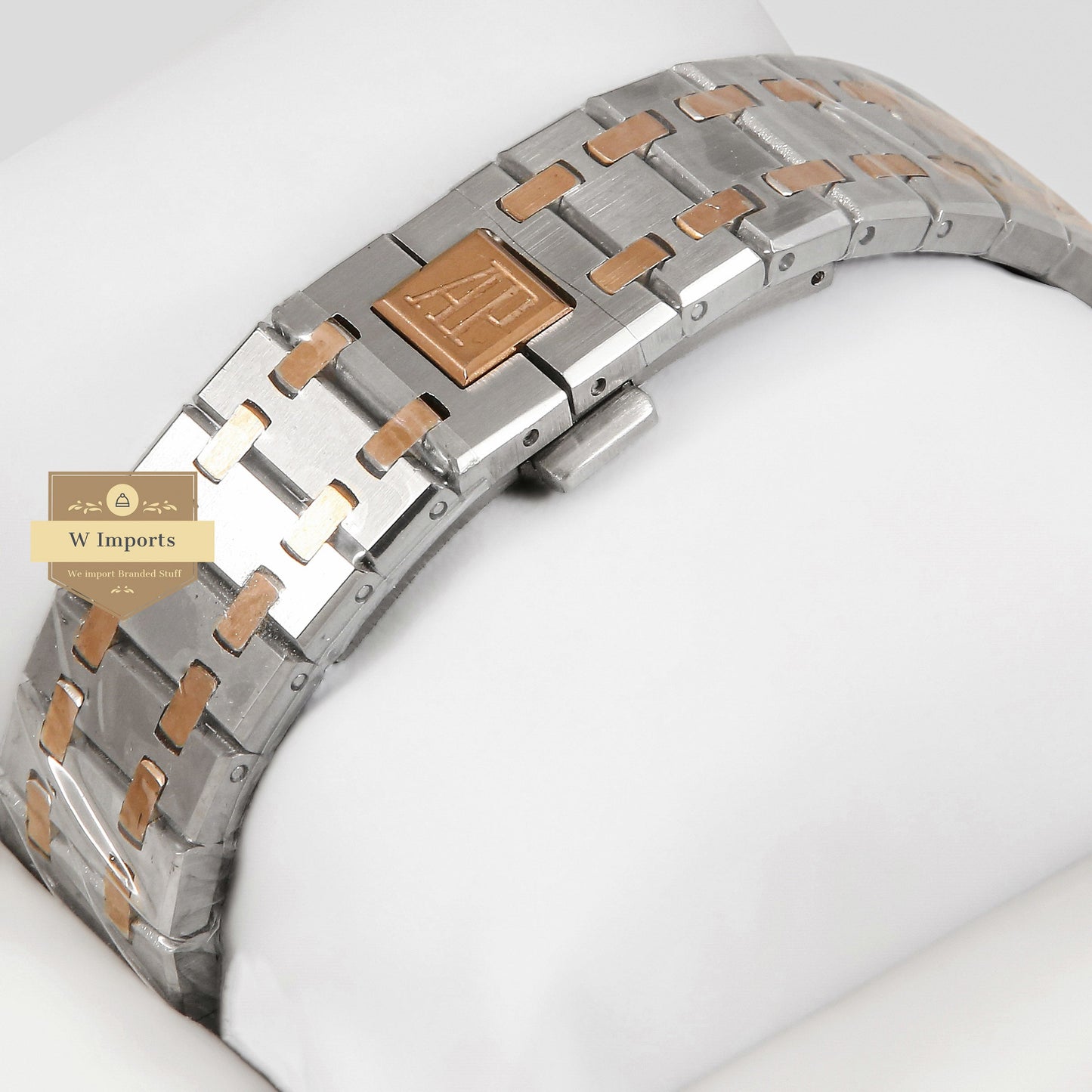 Latest Collection Oak Chronograph Two Tone Rose Gold With Blue Dial