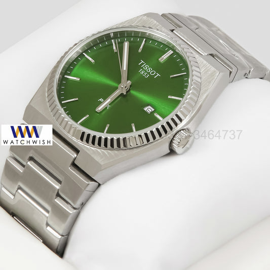 Latest Collection PRX  Silver With Green Dial Watch