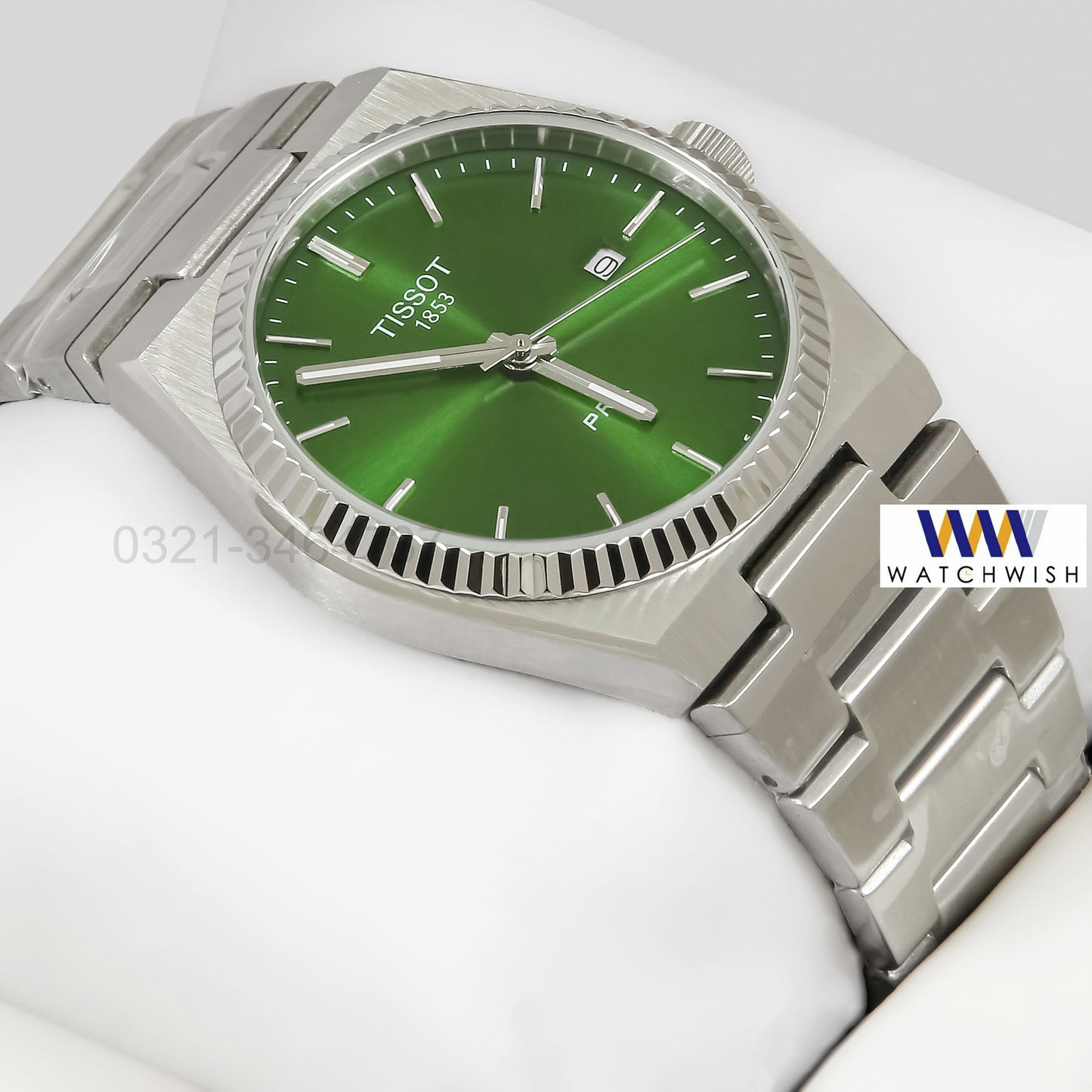 Latest Collection PRX  Silver With Green Dial Watch