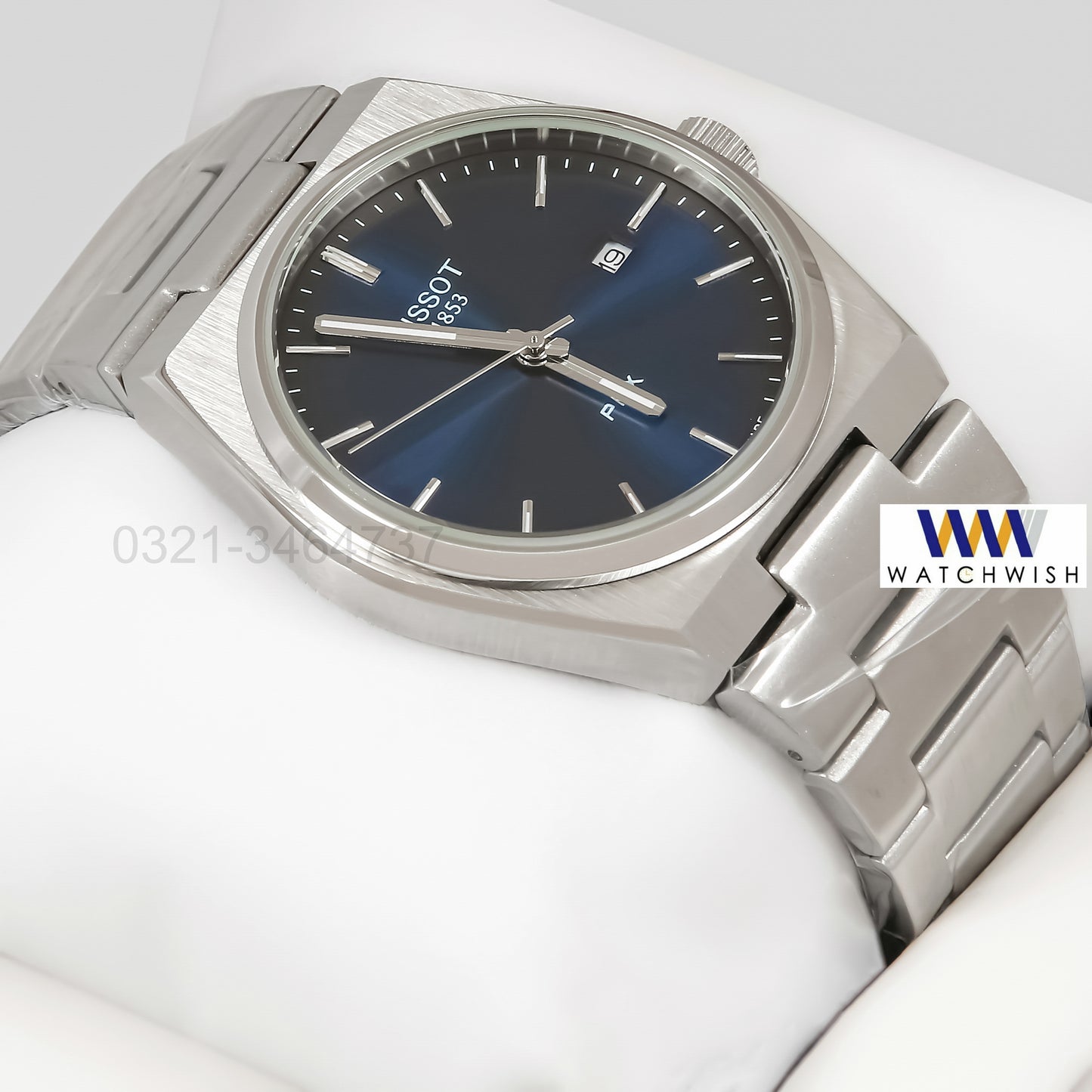 Latest Collection PRX Silver With Blue Dial Chain Watch