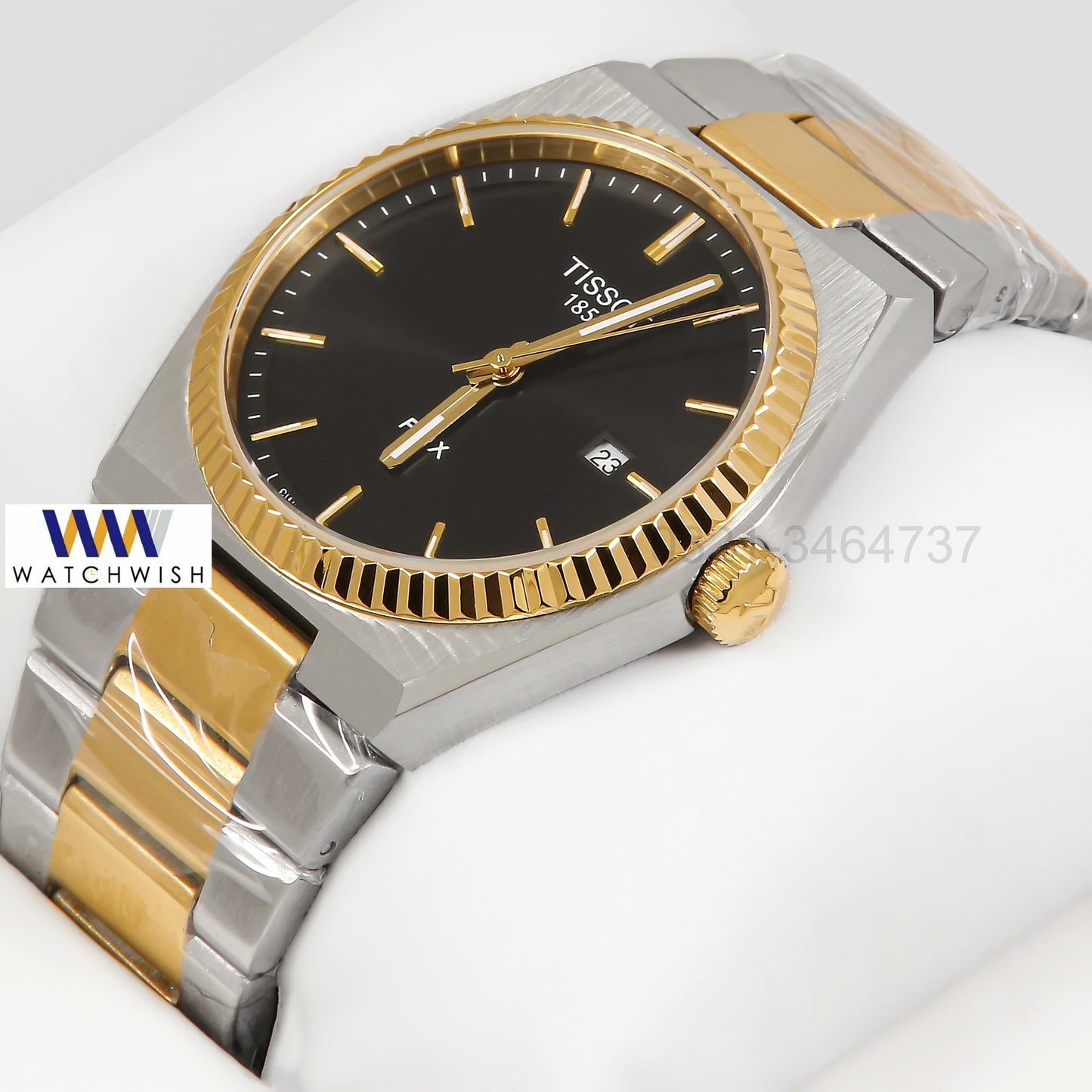 LATEST COLLECTION PRX TWO TONE YELLOW GOLD WITH BLACK DIAL WATCH