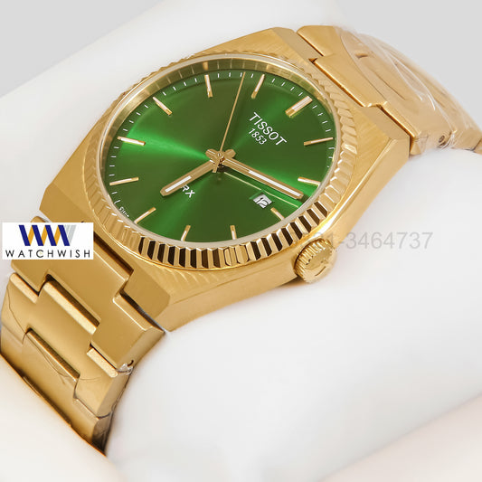 Latest Collection PRX Yellow Gold With Green Dial Watch