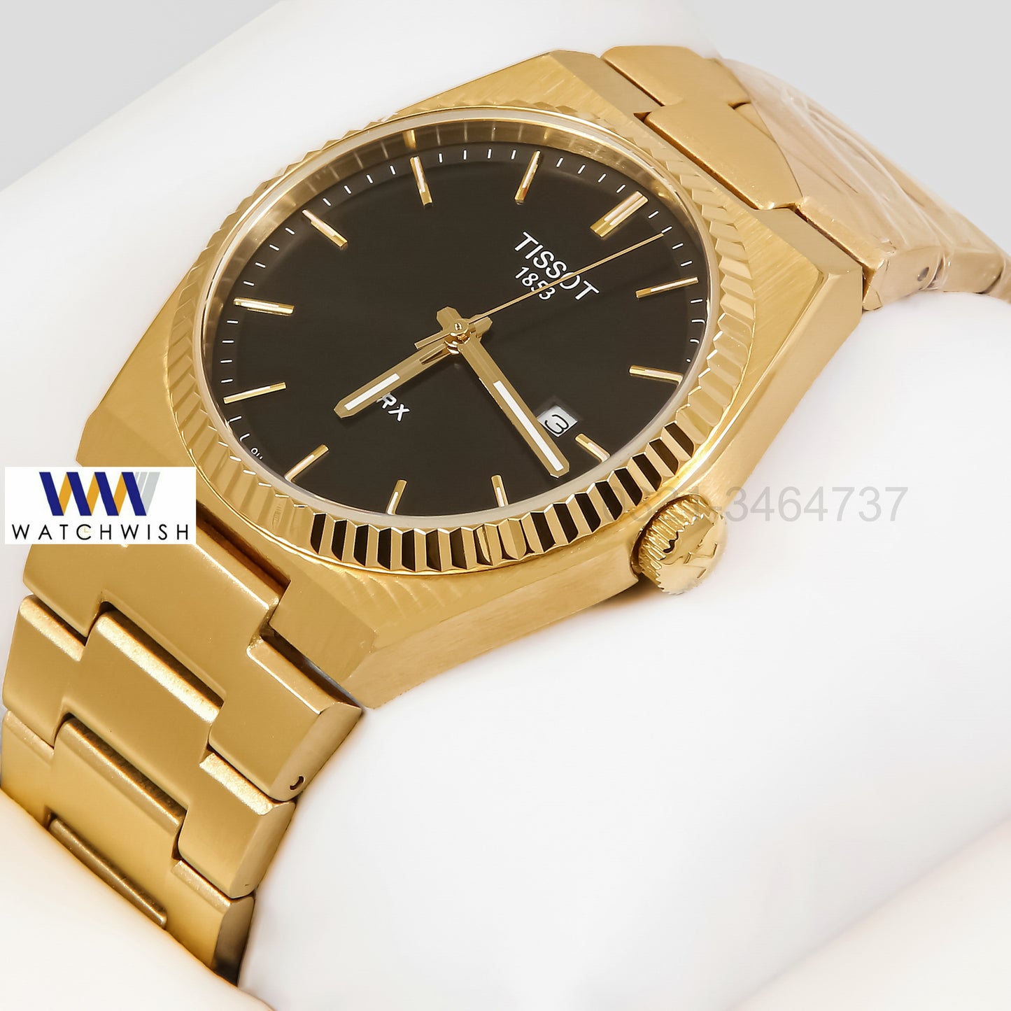 Latest Collection PRX Yellow Gold With Black Dial Watch