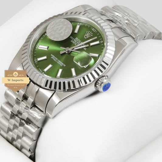 LATEST COLLECTION 36 SILVER WITH GREEN DIAL AUTOMATIC WATCH ZR FACTORY